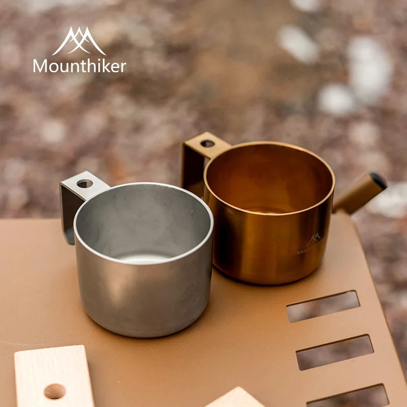 

Mounthiker Portable Outdoor Travel Camping Tea Coffee Mug Cup 304 Stainless Steel Water Cup for Picnic Hiking