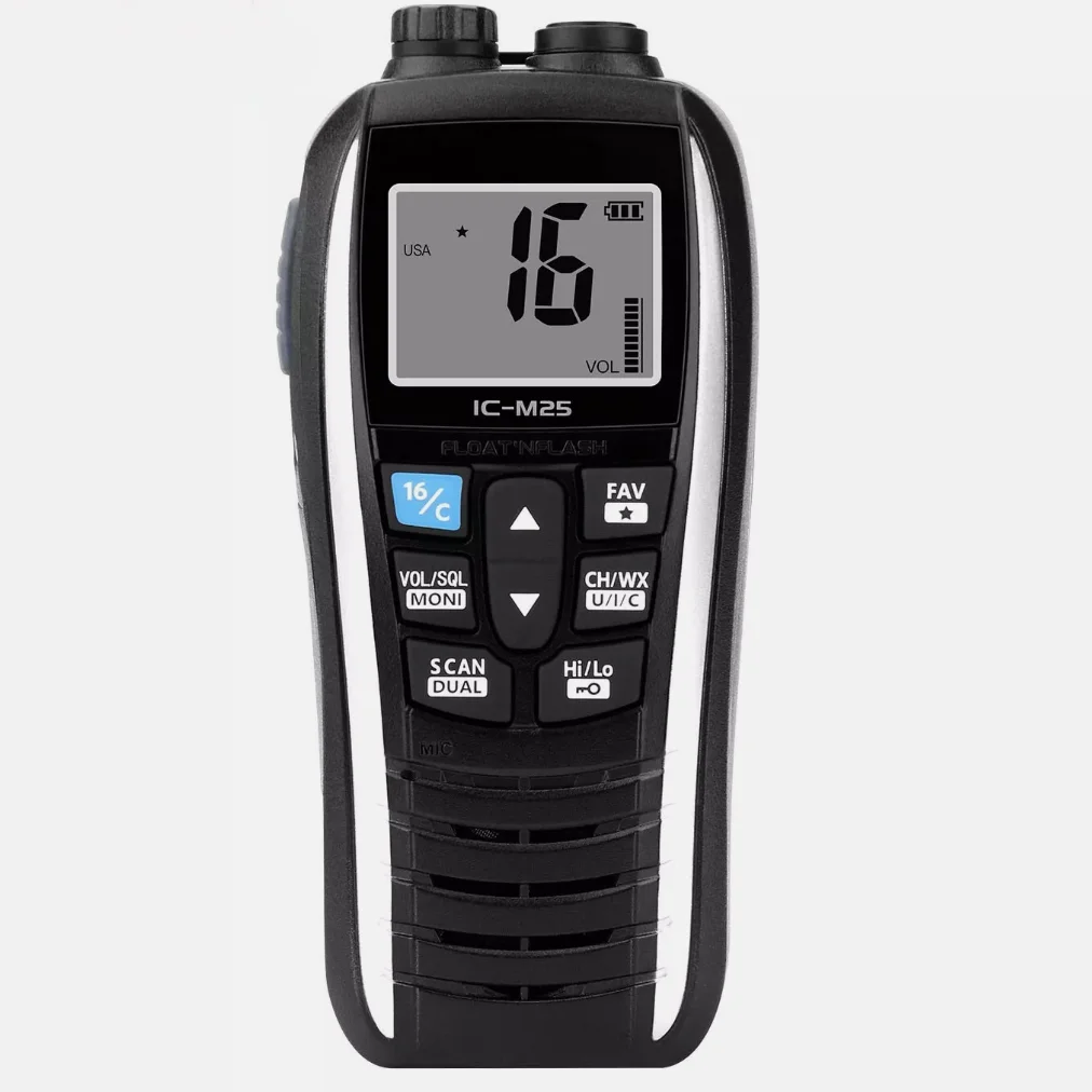 IC-M25 Marine Walkie Talkie VHF Marine Radio Waterproof Handheld Transceiver