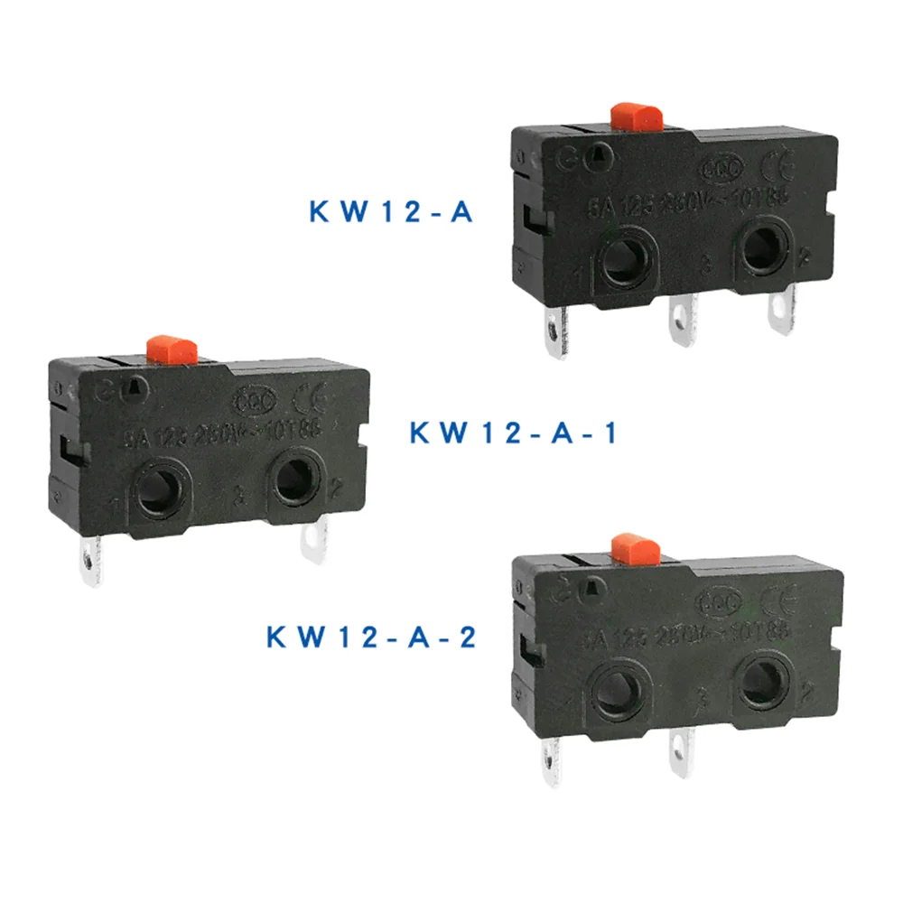 10 Pcs KW/ZW12 125 250 VAC 5A 3 Pins SPDT Push Button Switch Mini Microswitch image_1