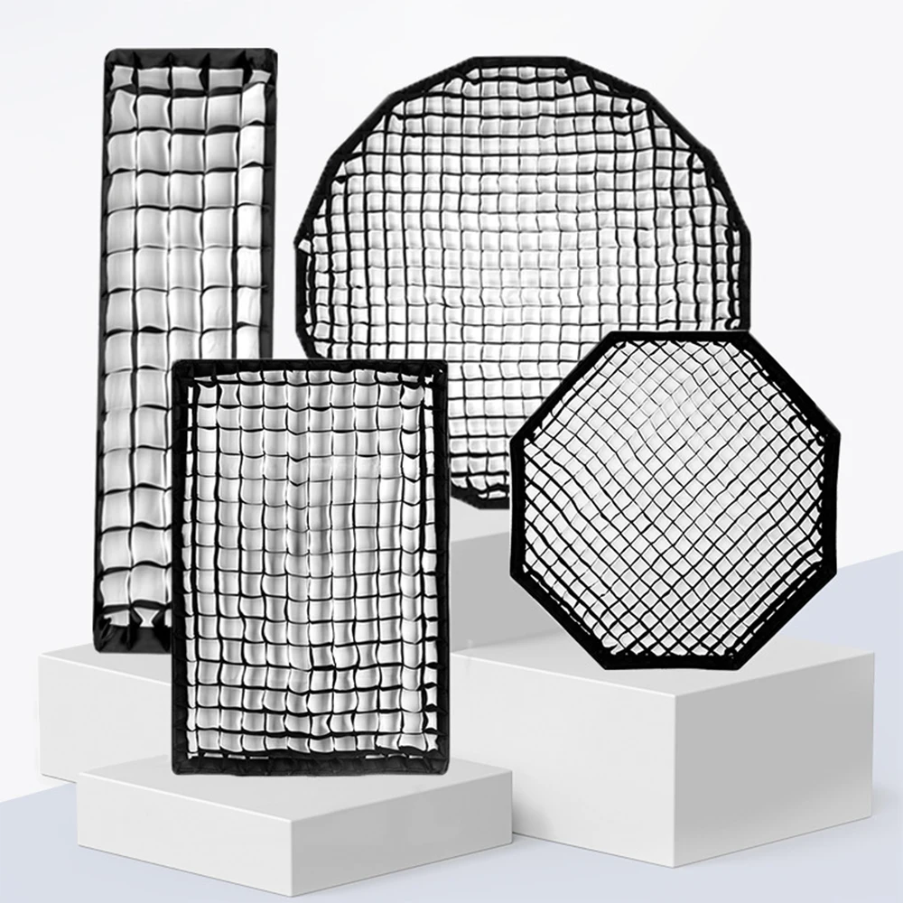 Bowens Mount Softbox Photography Softbox Portable Softbox Black grid Honeycomb for Softbox 140/120/95/90/80/70/ 65/60/55/80*120/70*100/35*160/30*120/60*90/50*70/22*90/80*80/60*60/50*50cm