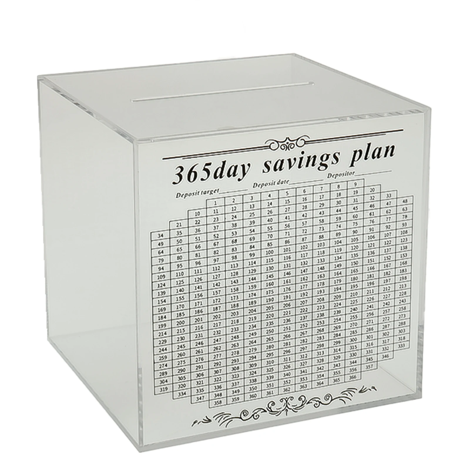 1点のみ 韓国 50ボックス (英語版) 現金 貯金 1 Pc Acrylic Piggy Bank Money Bank for Adults Must Break to Open