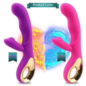 Female G Spot Dildo Rabbit Vibrator Dual Vibration Waterproof Vagina Clitoris Massager Vibrating Dildos Adult Sex Toys for Women 1