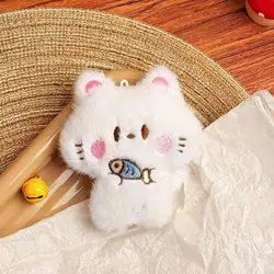 Adorable Fluffy Cat Plush Keychain - Soft Cartoon Pendant (A1)