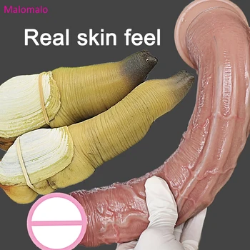 Soft Realistic Thick Rubber Dildo Powerful Suction Cup Skin Feel Penis Masturbators Big Dick Butt Plug Adult Toys for Men Women 6