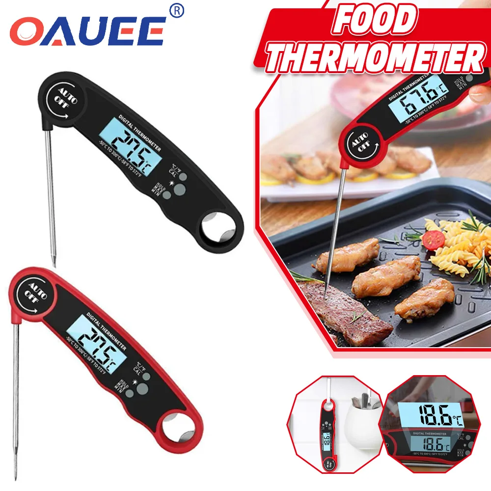 

Portable Collapsible Digital Food Thermometer Meat Water Milk Cooking Probe BBQ Electronic Oven Waterproof Kitchen Tools