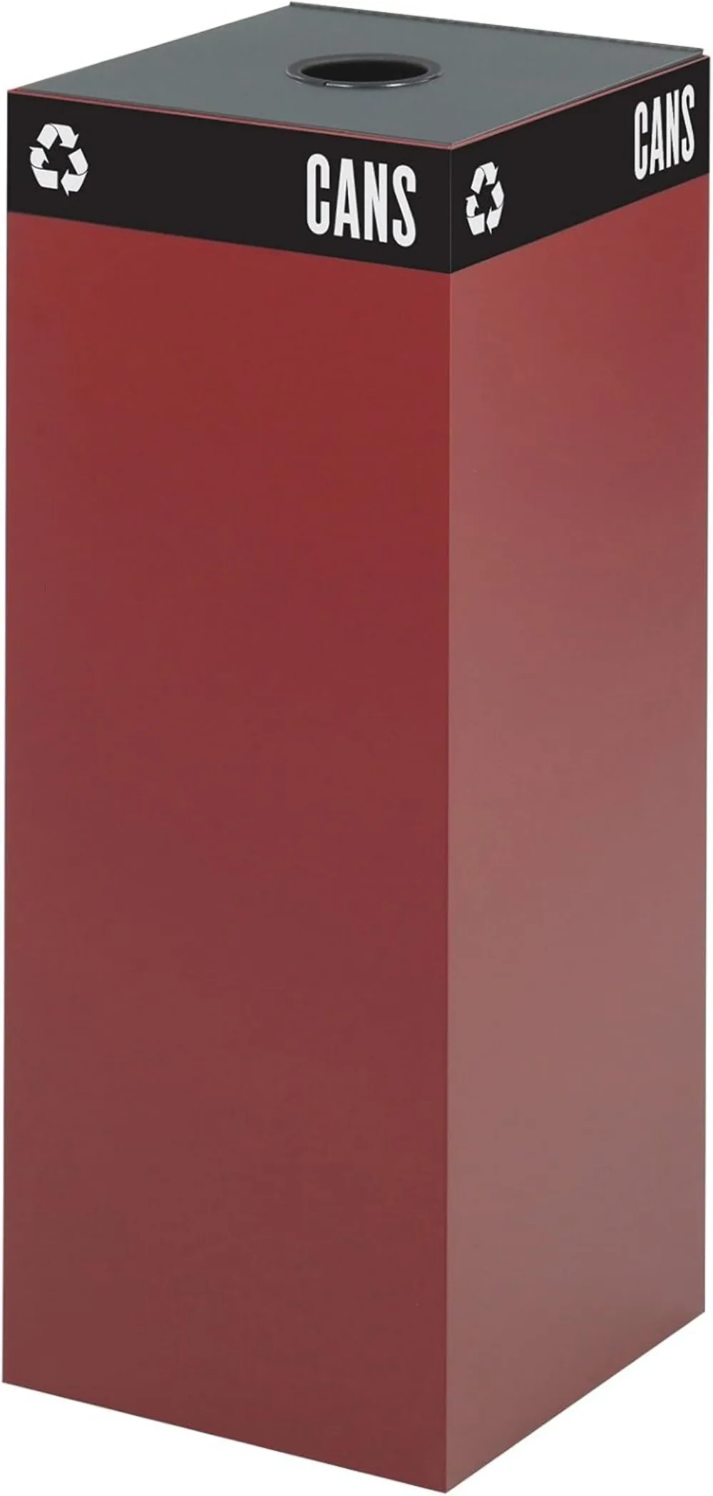 

Common Square Recycling Container Base (top Sold Separately) Burgundy Wine Red for Square