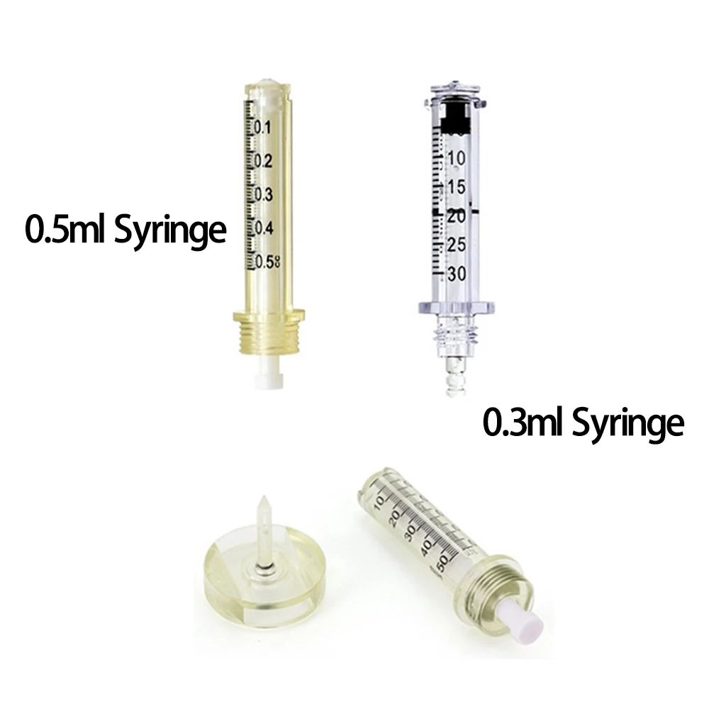 1pcs Syringe and Medicine Needle Ampoule Head for Hyaluron Gun Hyaluron Pen High Pressure Wrinkle Removal Water Syringe