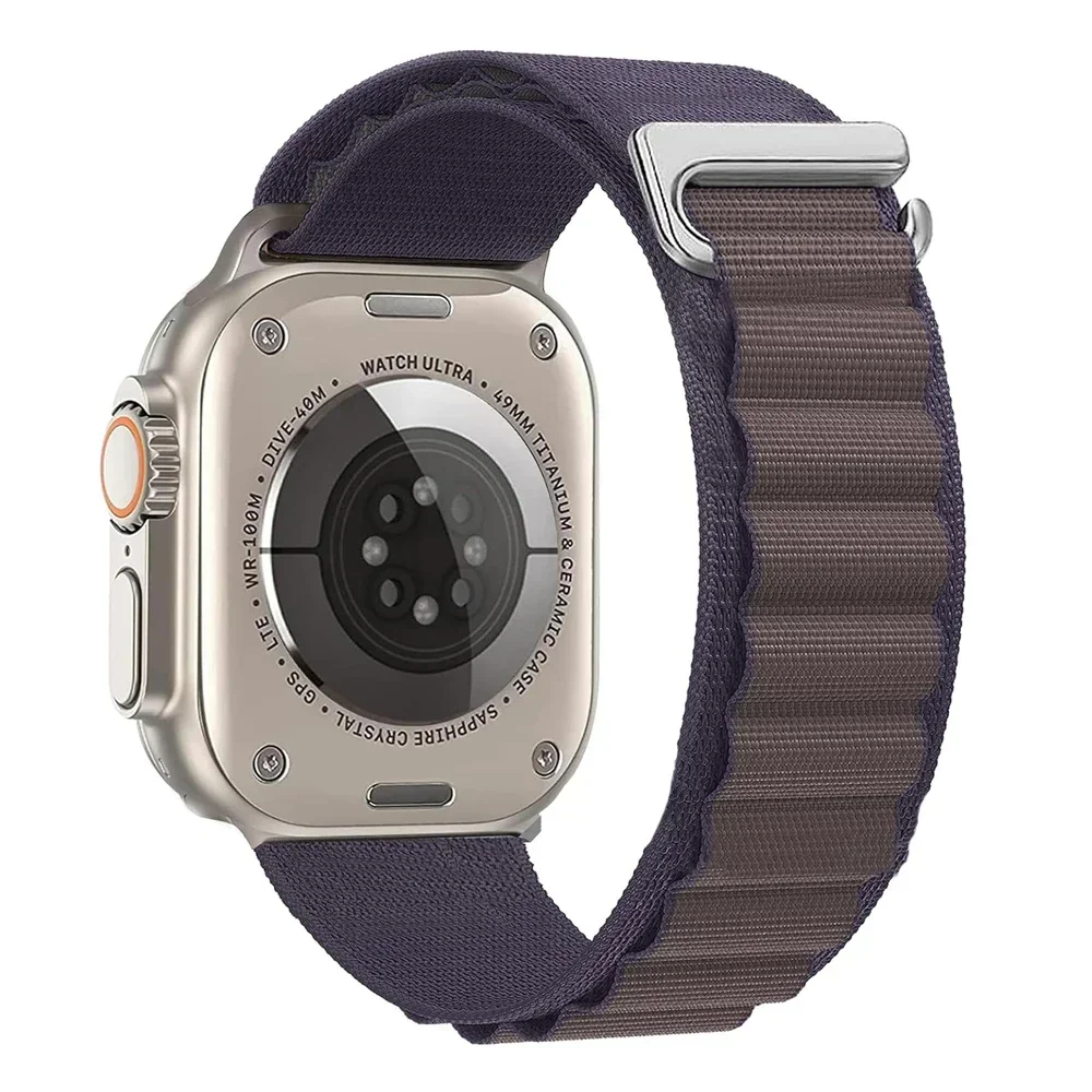 Ремешок нейлоновый для Apple Watch Ultra 2 Band 49 мм 9 8 7 45 мм 41 мм ...