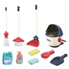 9/10 Pcs Kids Cleaning Set Toy Cleaning Set Broom Mop Brush Dust Pan Towing Bucket Soap Brush Birthday Gift for Kids 1