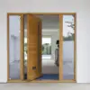 High quality modern wooden material entrance door customized pivot door for villa 5
