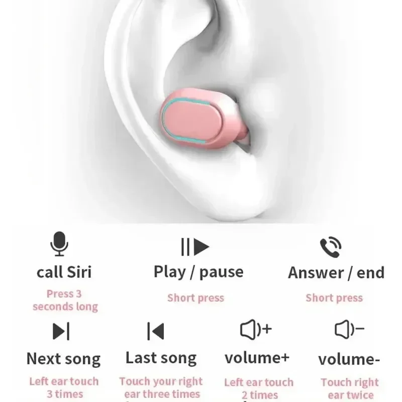 Wireless Earphones Bluetooth Headset Noise Cancelling Sports Earbuds