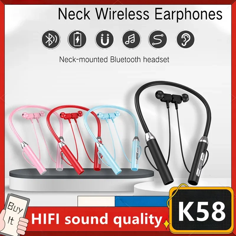 Wireless Bluetooth Earphones Neckband Headphones Gaming HIFI Headset