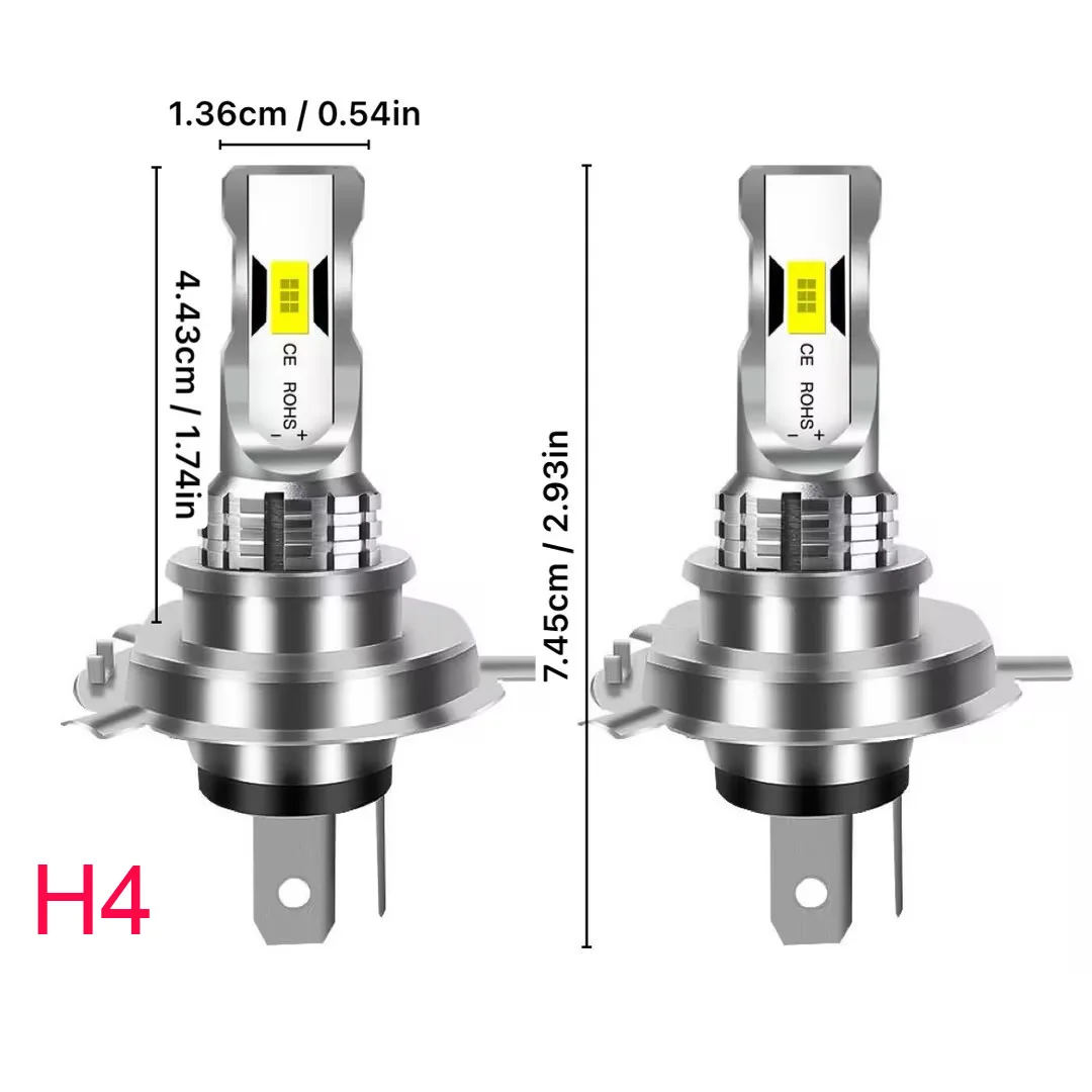 새로운 H7 H4 LED H1 H3 캔버스 9005 9006 안개등 전구 무선 30000LM 6000K CSP LED 헤드라이트 자동차 램프 자동차 주행용 자동차 램프