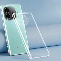 Sleek Transparent Soft TPU Silicone Phone Case - Ultra Thin Protective Back Cover for IQOO Z9 Turbo Plus