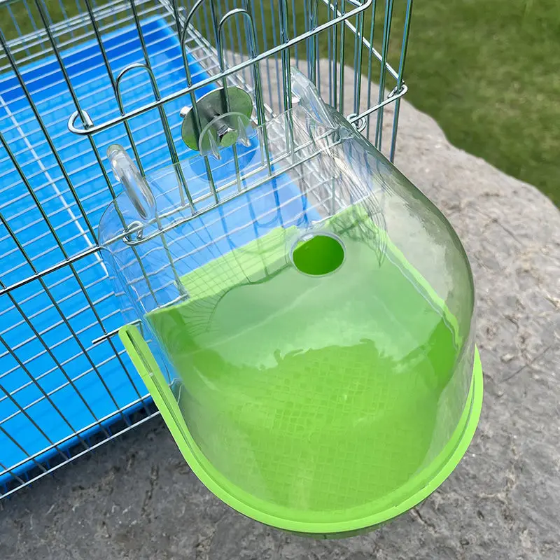 Hanging Bird Bath Cube with Fixed Screws Parrots Bathtub Bath Shower Box Cage Accessory for Bird Water box