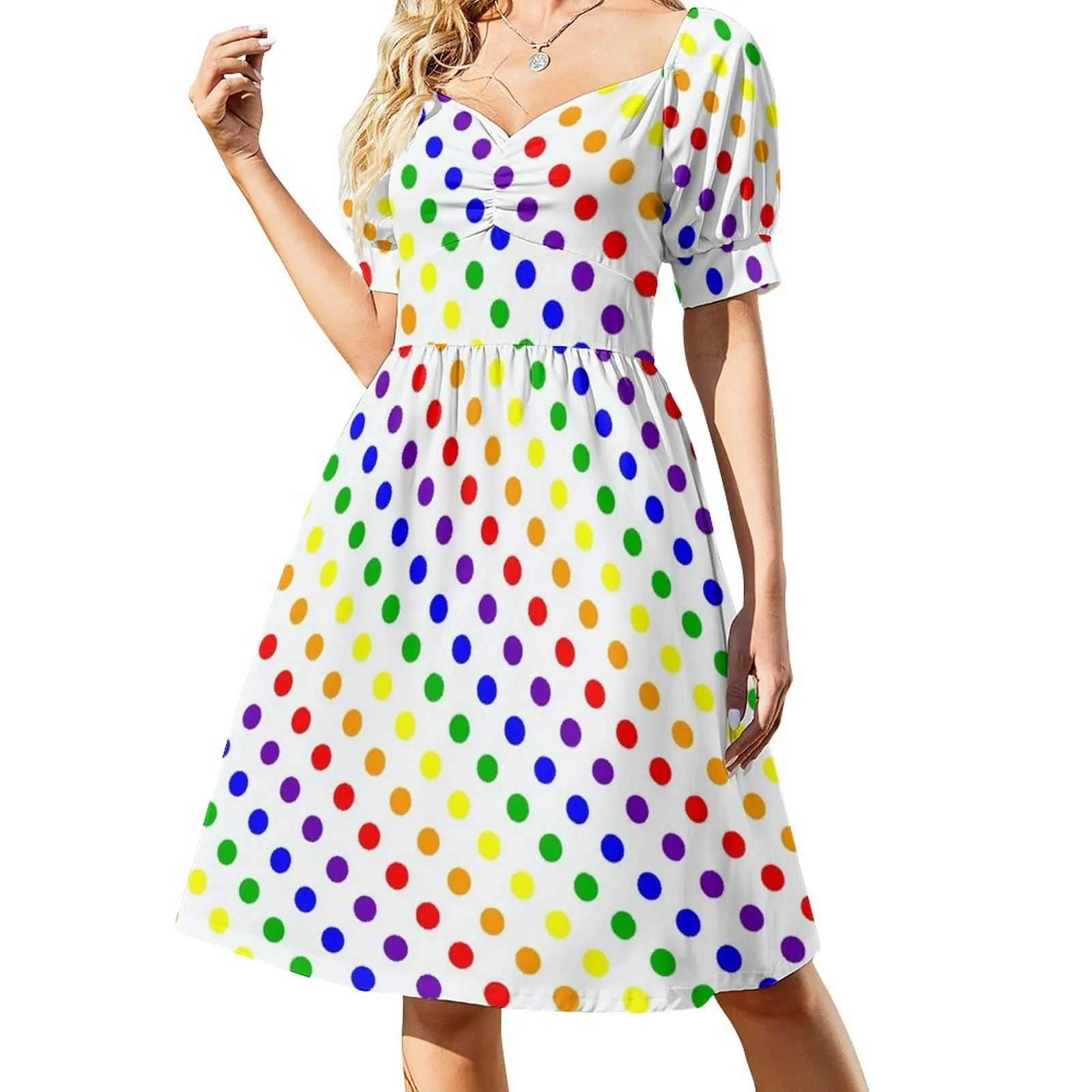 

Rainbow Dots Sleeveless Dress evening dresses luxury 2024 dresses women summer 2024 Party dresses