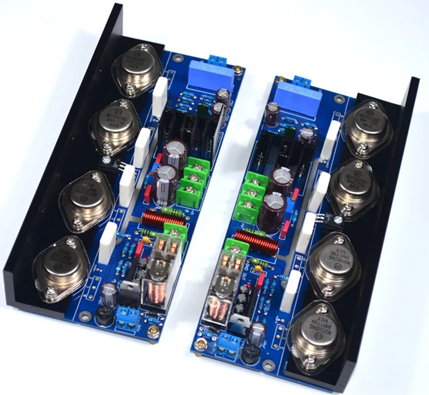 

Dual DC35V UPC1342 Gold Seal ON MJ15024 MJ15025 Tube Class AB 180W*2 Stereo HIFI Fever Audio Amplifier Board