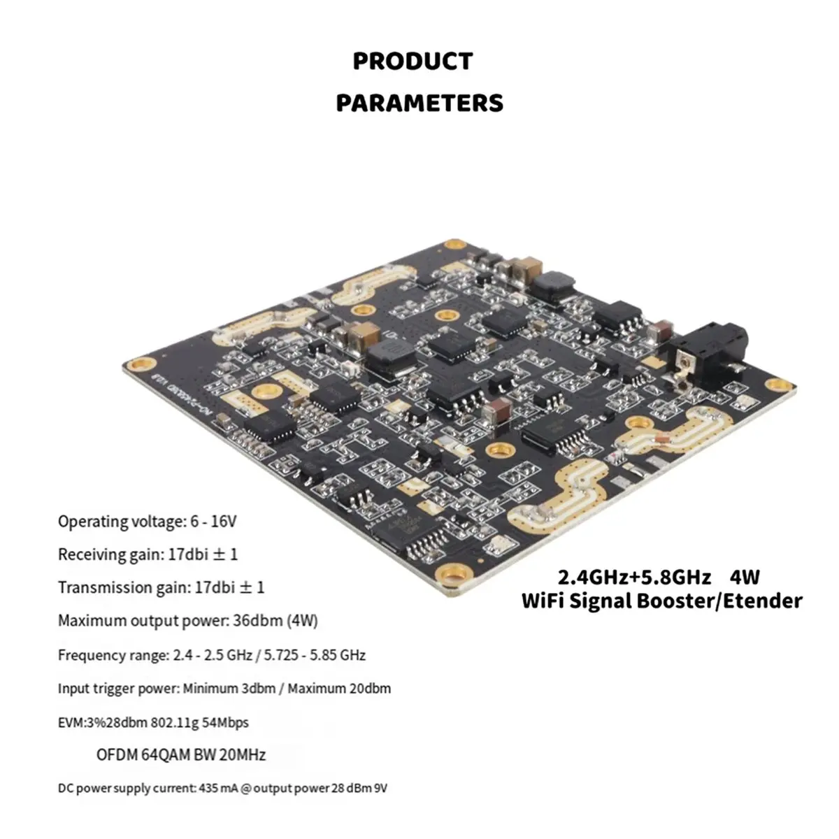 Amplificateur Signal Drone 2.4G/5.8G 4W Booster WiFi Bidirectionnel