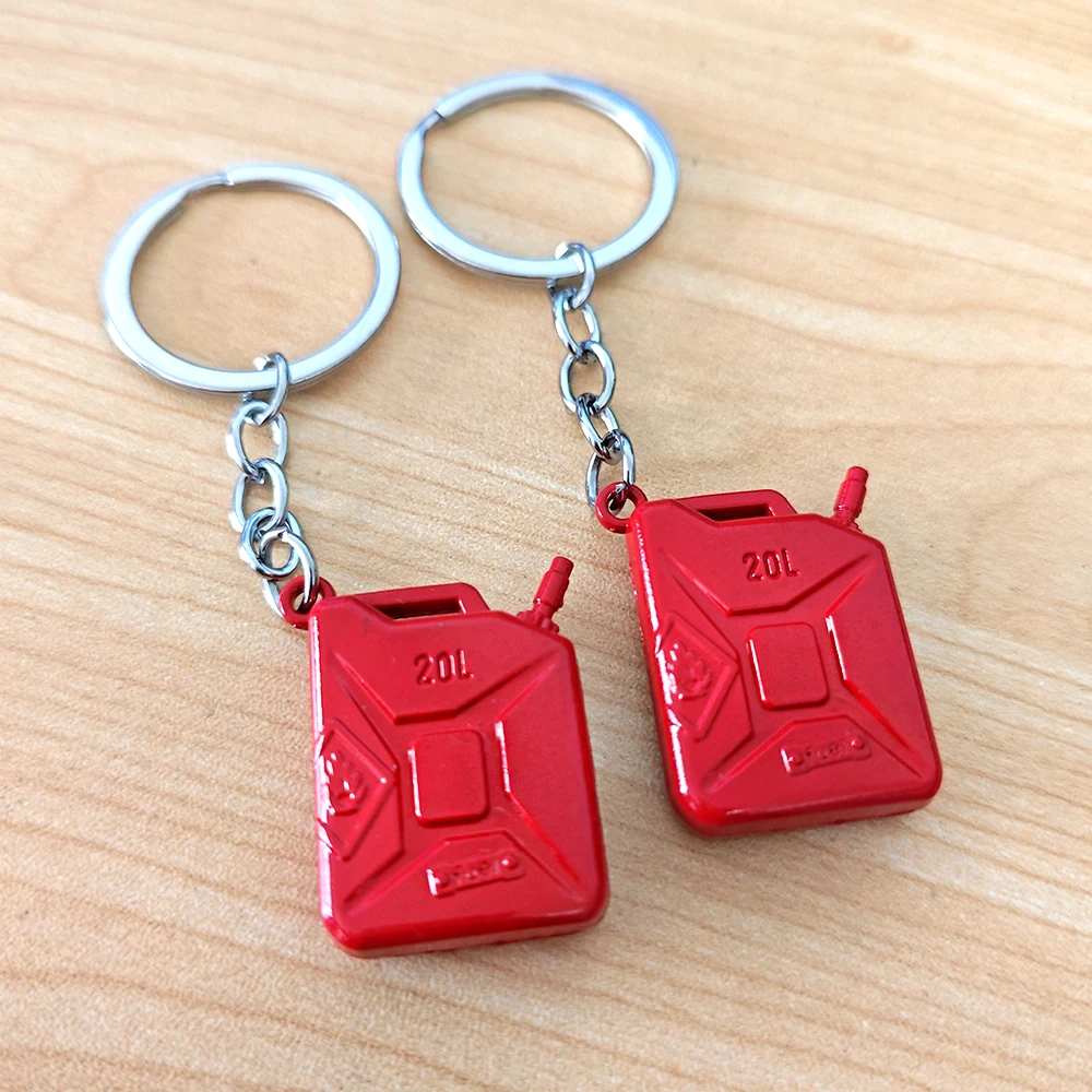 Metal gas tank keychain for men