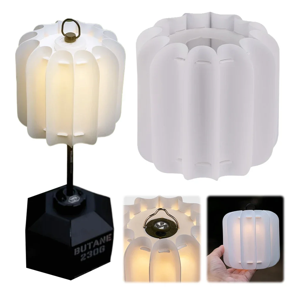 For GZ Pumpkin Shape Lampshade Ultralight Camping Light Lampshade Waterproof Pleated Lantern Shade Camping Light Accessories