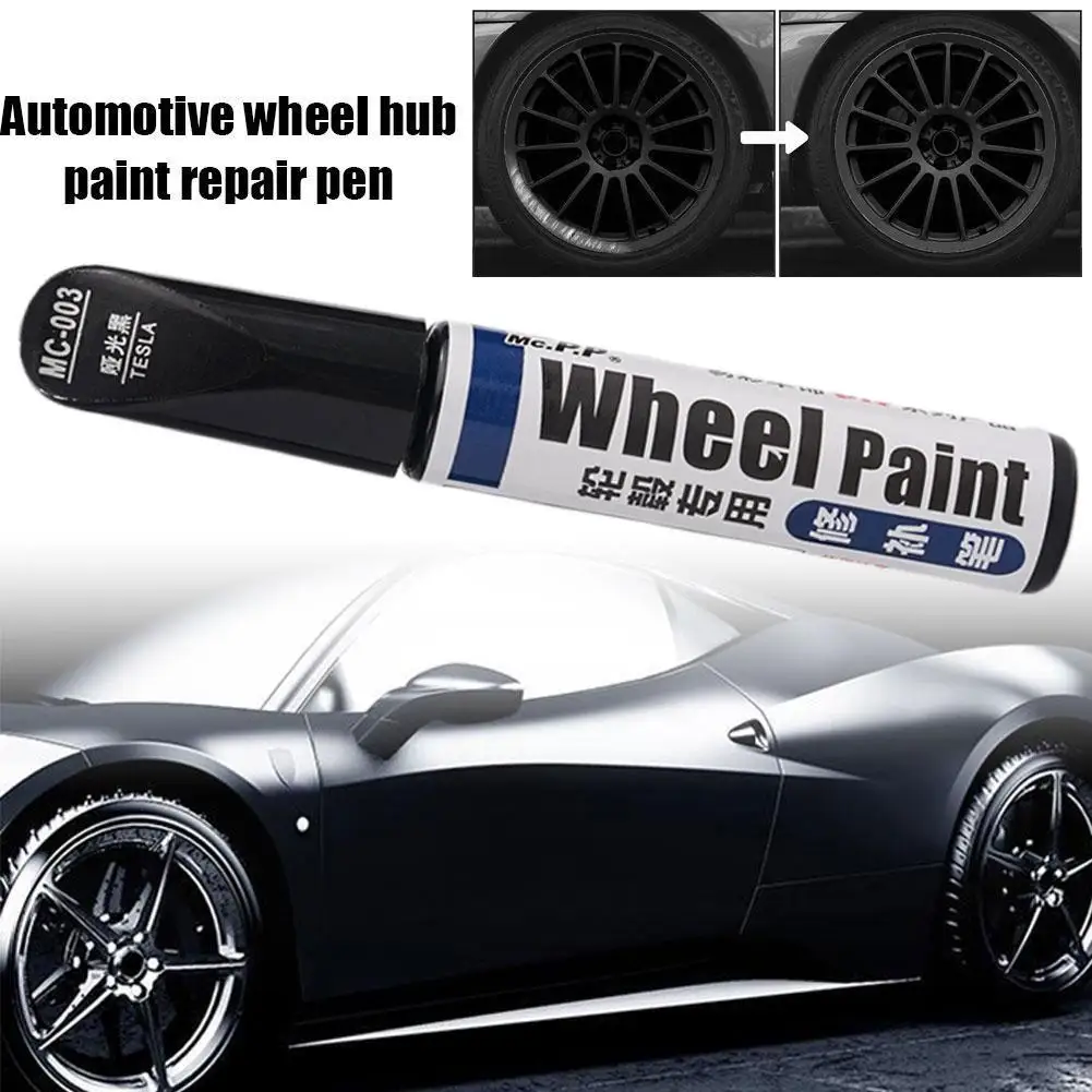 

12ml Silver Black Alloy Wheel Up Pen Repair Paint Curbing Hub Paint Wheel Scratch Scratch Brush Maker Spray With J1M8