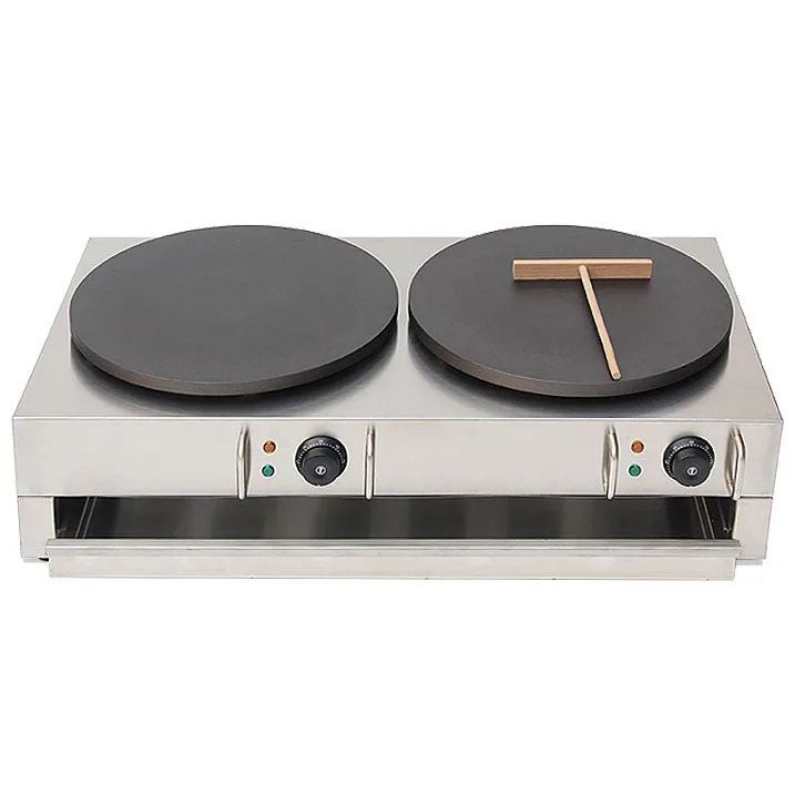 Pancake Crepe Roti Empanada Maker/Commercial Pancake Crepe Roti Empanada Making Machine/Double-Head Empanada Crepe Roti Machine