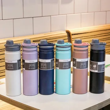 750ML Stainless Steel Outdoor Thermos Bottle Cup Large-Capacity Portable Sports Travel Car Water Cup Kettle Kids Water Bottle