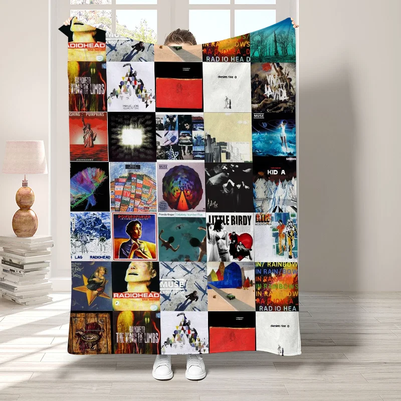 R-Radiohead Anime Blanket for Decorative Sofa Bedspread on the Bed Fluffy Soft Blankets Boho Home Decor Bedroom Decoration Throw 2