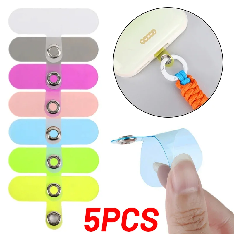 5Pcs Mini Universal Mobile Phone Lanyard Card Guarnizione Ins Kawaii Clear Collana Clip Cord Rope Patch Per Iphone Samsung Xiaomi