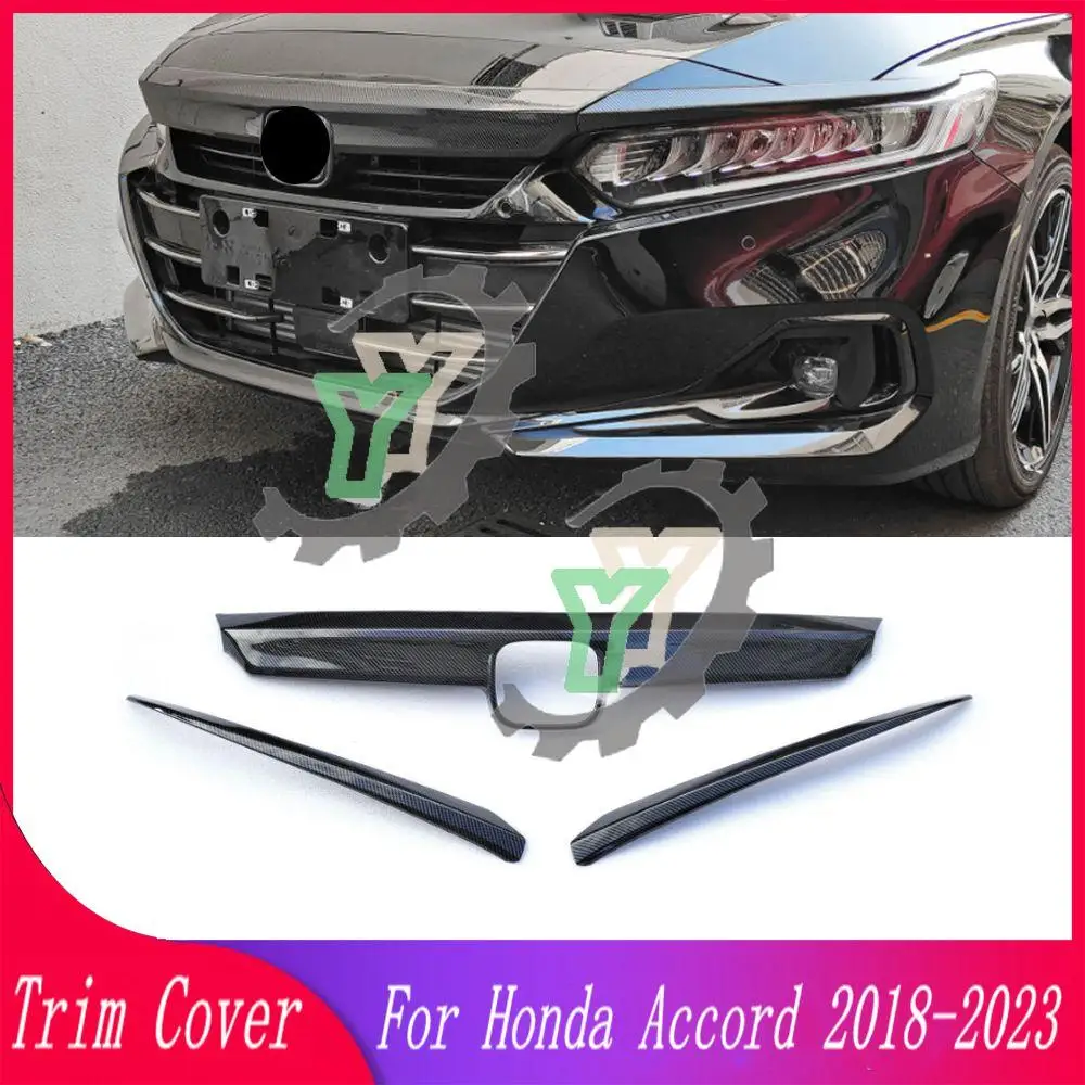 

Car Accessories Front Grill Cover Trim Bumper Hood Bonnet Grille Sticker For Honda Accord 10th 10.5th 2018 2019 2020 2021 2022