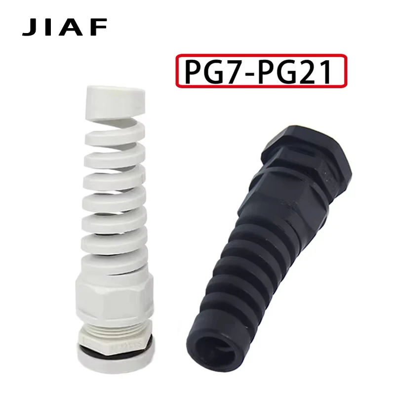 Cable gland 5PCS waterproof plastic anti-bending joint nylon connector