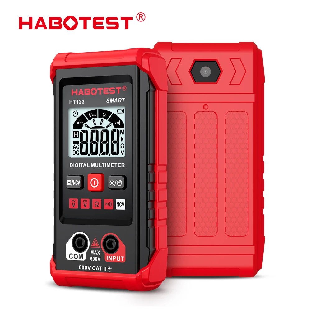 HABOTEST Digital Multimeter HT123, AC DC NCV smart multimeter tester ohm voltage meter auto range professional electrician tester