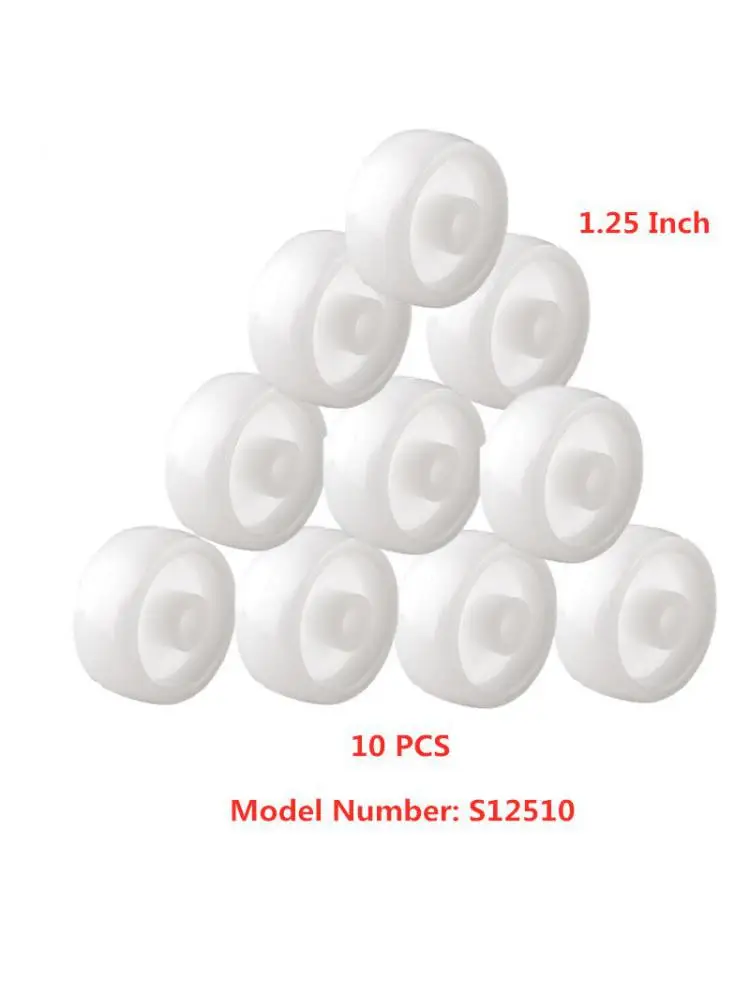 

(4 Packs) 1.25 Inch Single Wheel Light White Pp Plastic Small With Diameter 30mm Smooth Piece Folding Bed Pulley