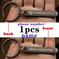Personalized Keychain with Custom Name for Boyfriend - Unique Gift Idea (Phone number name1)