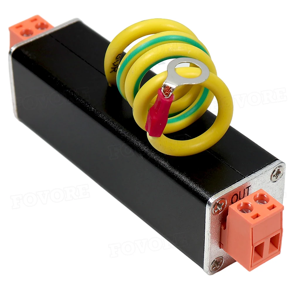 Power Surge Protector AC220V Surge Protector DC12V Single Channel Surveillance Camera AC Lightning Arrester for Home Monitoring surge protector