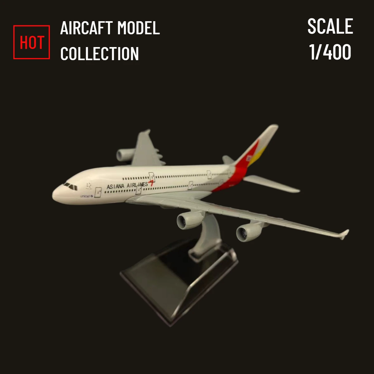 Scale 1:400 Metal Plane Model, Korea Asiana Flights Boeing Airplane Alloy Diecast World Aviation Collectible Miniature Toy scale 1 400 metal plane model korea asiana flights boeing airplane alloy diecast world aviation collectible miniature toy