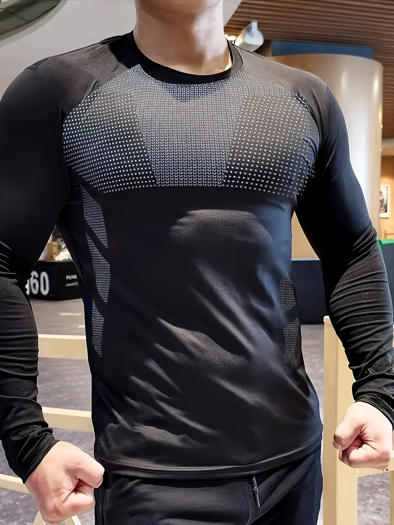 Men's Compression Shirt – Thermal Fitness Apparel Long Sleeve Cycling Top