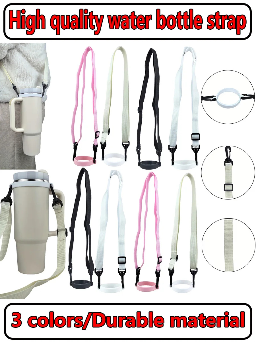 1 x hochwertiger, verbesserter, verstellbarer Polyester-Schultergurt für Wasserflaschen – langlebig, passend für die meisten Flaschen, ideal für Reisen. – Detail 1