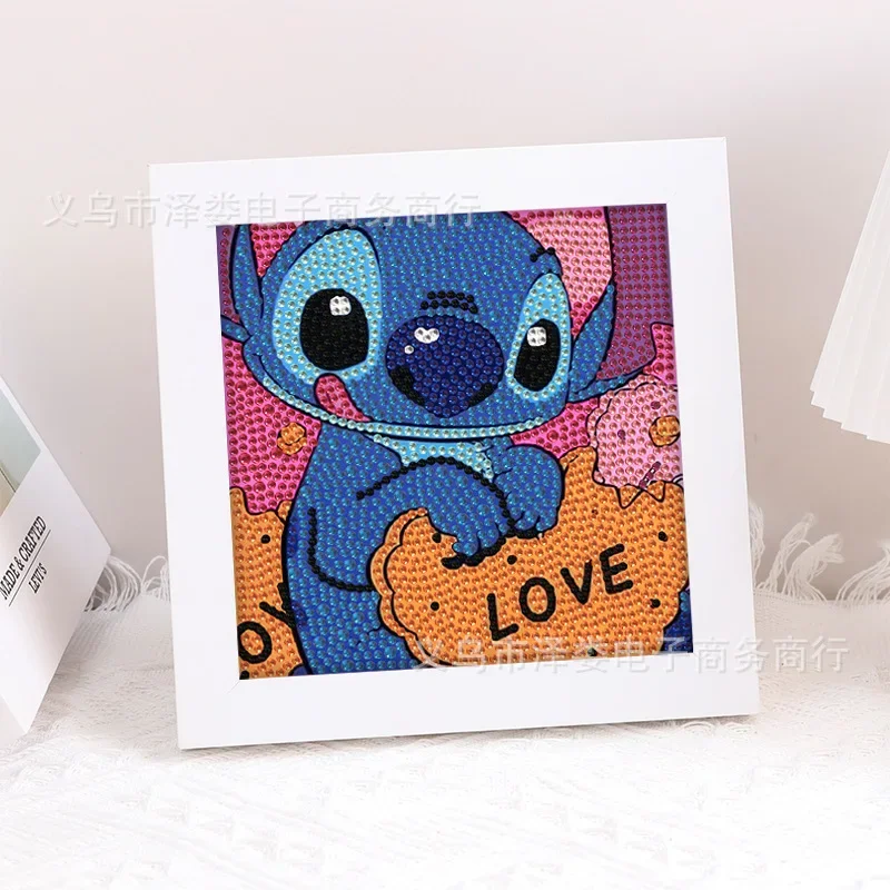 

Disney Diamond Drawing Cartoon Anime Stitch Children's Handmade DIY Round Stick Diamond Embroidery Art Home Decoration Gift