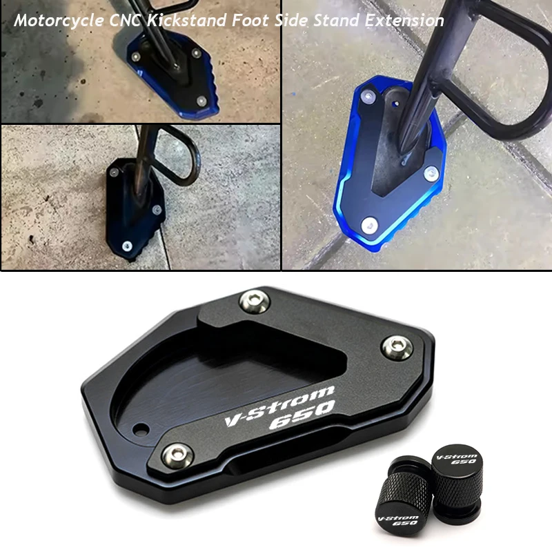 Motorcycle Kickstand Extension Pad & Front Wheel Sensor Guard