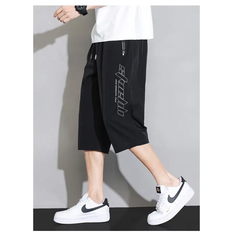 Shorts Seven Points Trousers Men Summer Thin Quick Drying Extravasation Middle Pants Motion Leisure  Harajuku Self Cultivation