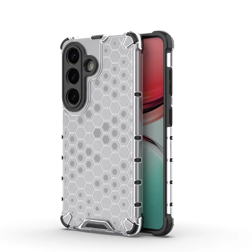 Wabenmuster Transparente Schutzhülle für Samsung S26 Ultra S25 S24 S23 S22 Plus Militärischer Stoßfester Schutz-Bumper – Detail 24