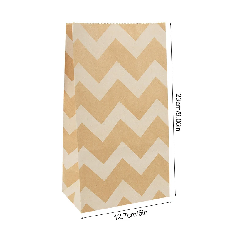 10/20Pcs Kraft Paper Candy Cookie Bags Snack Gift Packaging Wedding Birthday Party Treat Bags Baby Shower Christmas Decor Supply