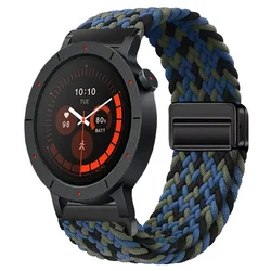 Nylon Braided Strap with Magnetic Button Bracelet - 20/22mm - CMF Watch 3 - 2 - 1 Pro (Camouflage blue)