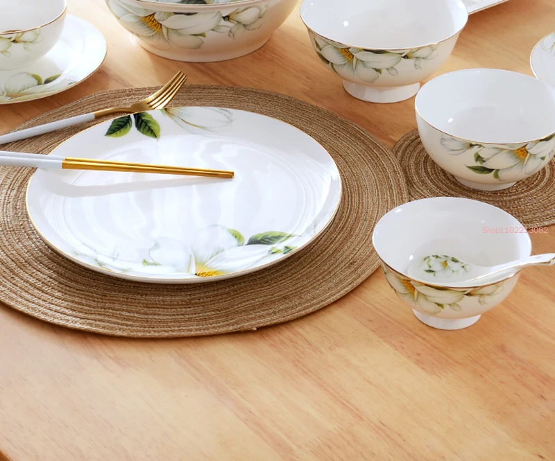 10인치, 본차이나 서빙 접시, 도자기 뷔페 식사 접시, 세라믹 골든 플레이트, 주방 식기