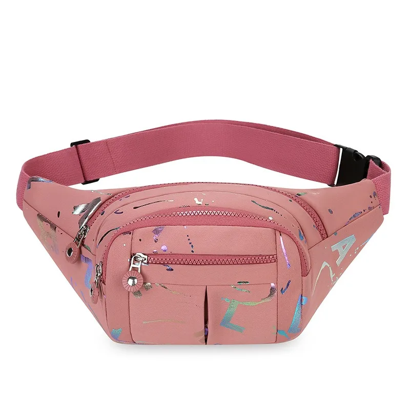Multi functional women's fashionable waist bag, adjustable shoulder straps, suitable for running, traveling, and daily use, with