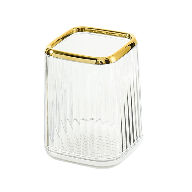 Light Luxury Style Storage Bucket Pen Holder Storage Tank Cup Plastic Makeup Brush Holder Bucket