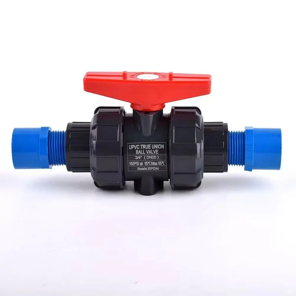 50mm PE Pipe Faucet Diverter Plastic Easy To Install Double Way Ball Valve Irrigation Pipe Fast Joint Water Pipe Fittings Lawn