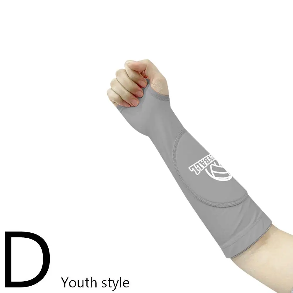 1pair Volleyball Arm Sleeves Passing Forearm Sleeves With Pad & Thumbhole For Youth Adult Children Protect Arms F2q9