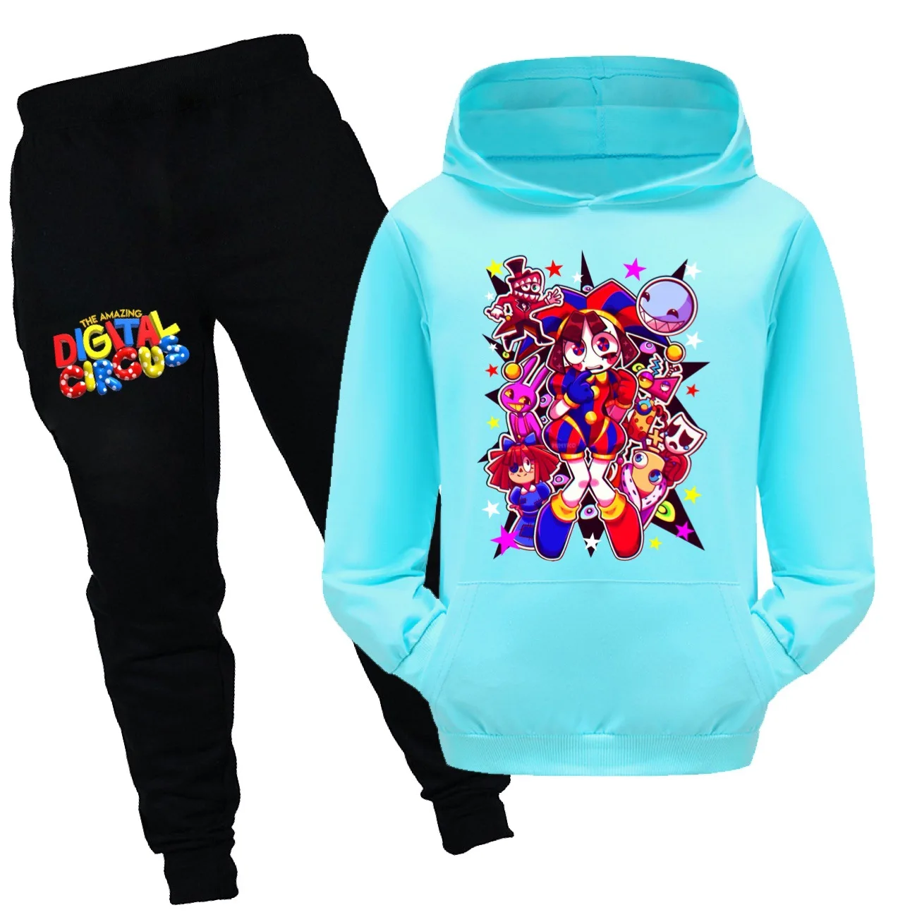 

New Cartoon The Amazing Digital Circus Clothes Sets Kids Spring Autumn Hoodies Sweatshirt +Pants 2pcs Suit Girl Boys Sportsuits